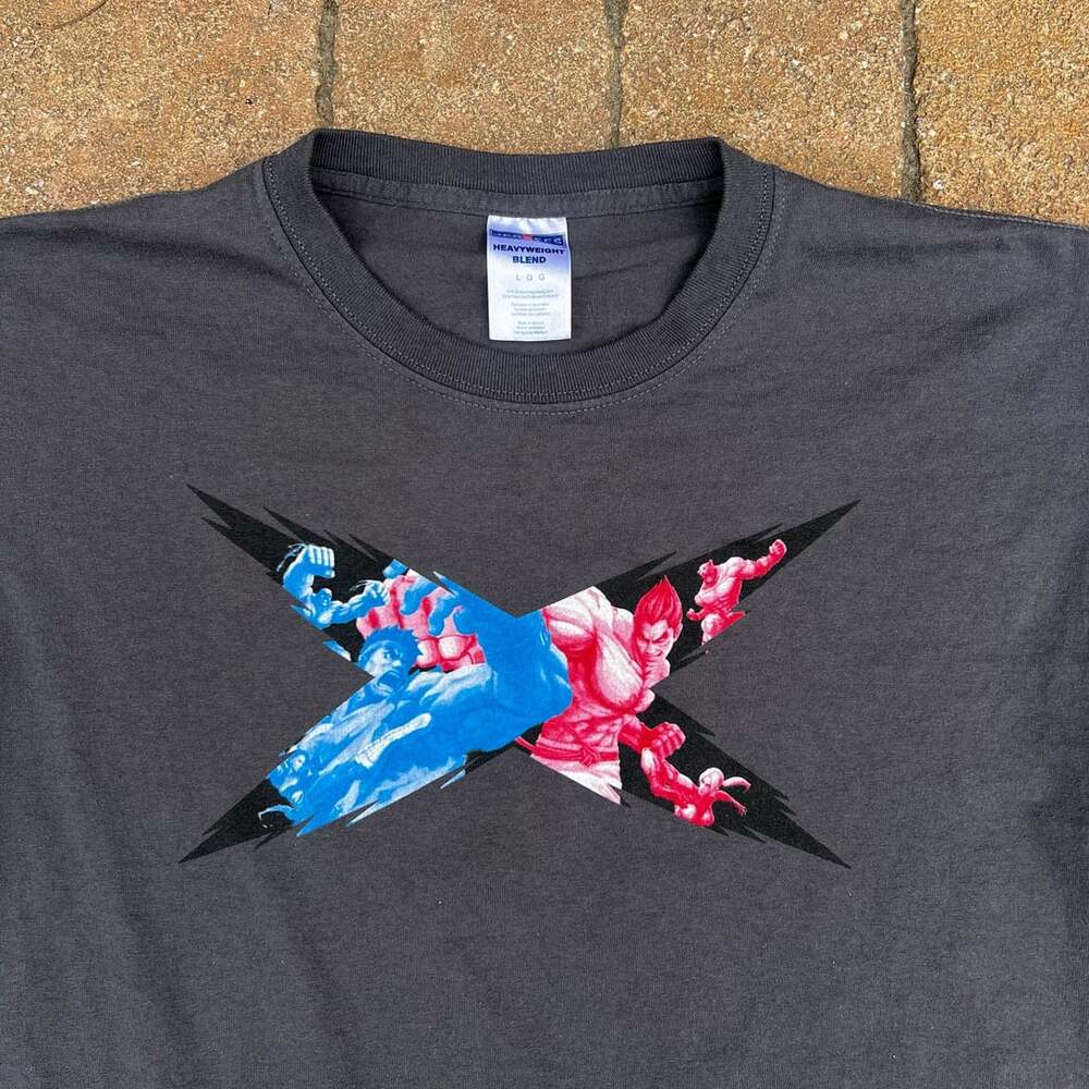 Jerzees Vintage 2012 Street Fighter x Tekken Launch Party T-Shirt size Large